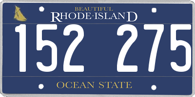 RI license plate 152275