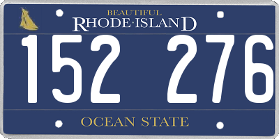 RI license plate 152276