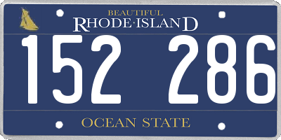 RI license plate 152286