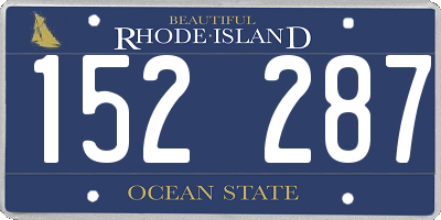 RI license plate 152287