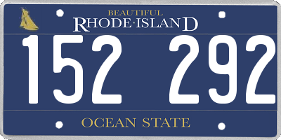 RI license plate 152292