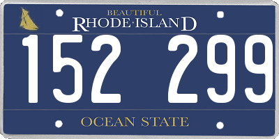 RI license plate 152299