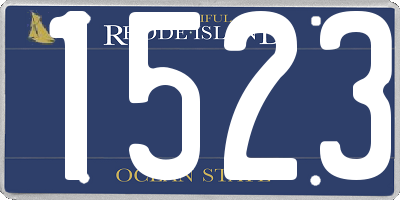 RI license plate 1523