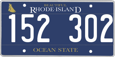 RI license plate 152302
