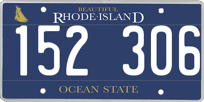RI license plate 152306