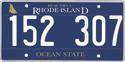 RI license plate 152307