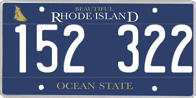 RI license plate 152322