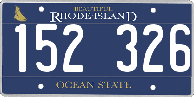 RI license plate 152326