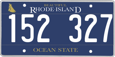 RI license plate 152327