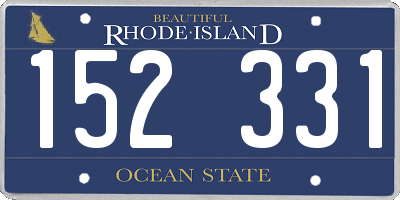 RI license plate 152331