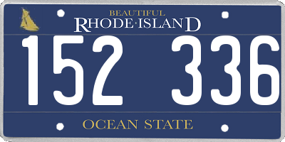 RI license plate 152336