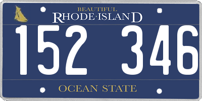 RI license plate 152346