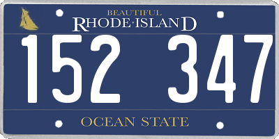 RI license plate 152347