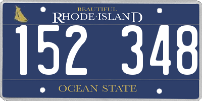 RI license plate 152348