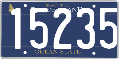 RI license plate 15235