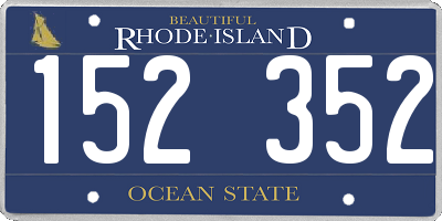 RI license plate 152352