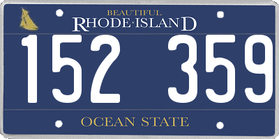 RI license plate 152359