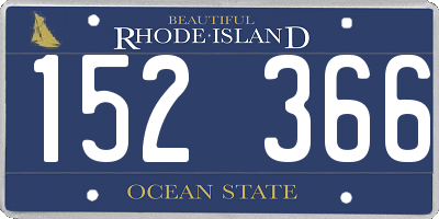 RI license plate 152366