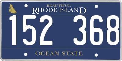 RI license plate 152368