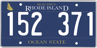 RI license plate 152371