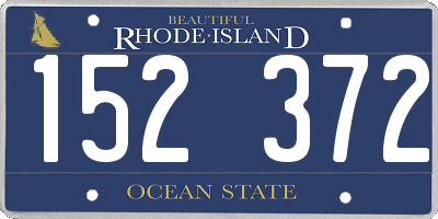 RI license plate 152372