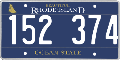 RI license plate 152374