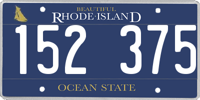 RI license plate 152375