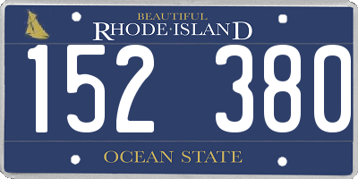 RI license plate 152380