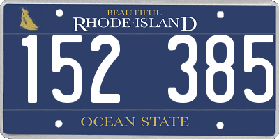 RI license plate 152385