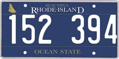 RI license plate 152394