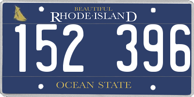RI license plate 152396