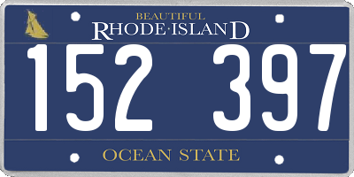 RI license plate 152397