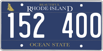 RI license plate 152400