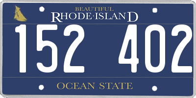 RI license plate 152402