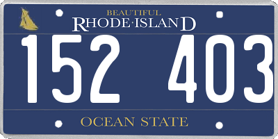 RI license plate 152403