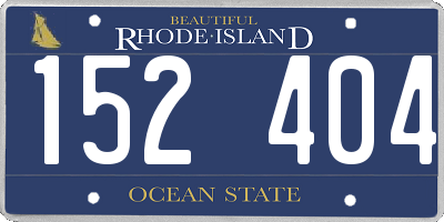 RI license plate 152404