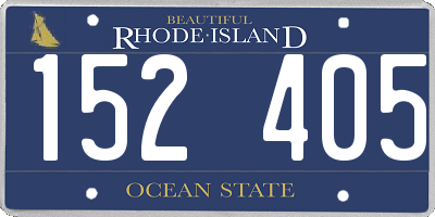 RI license plate 152405