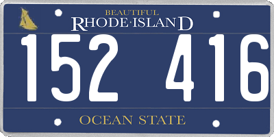 RI license plate 152416