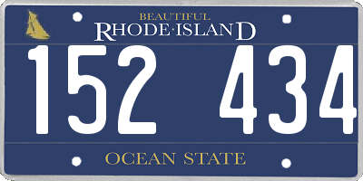 RI license plate 152434