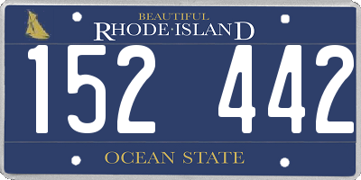 RI license plate 152442