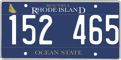 RI license plate 152465