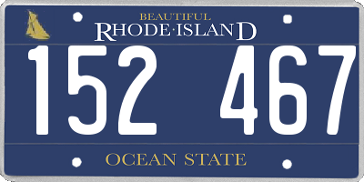 RI license plate 152467