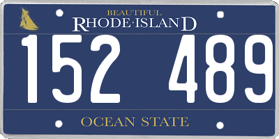 RI license plate 152489