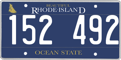 RI license plate 152492