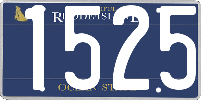 RI license plate 1525