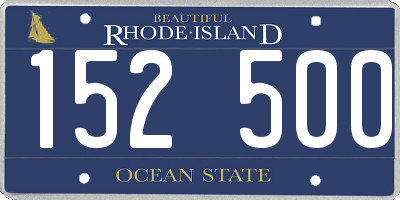 RI license plate 152500