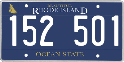 RI license plate 152501