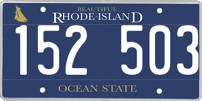 RI license plate 152503