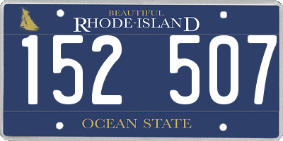 RI license plate 152507
