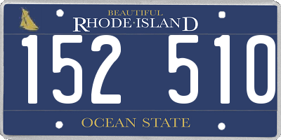 RI license plate 152510
